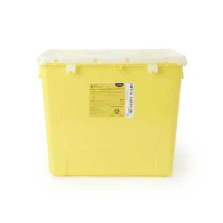 McKesson - McKesson Prevent - 2258 - Chemotherapy Waste Container McKesson Prevent Yellow Base 13-1/2 H X 17-3/10 W X 13 L Inch Vertical Entry 8 Gallon
