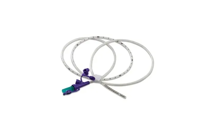 Cardinal Health - From: 8884720817E To: 8884721255E - Kangaroo Entriflex Nasogastric Feeding Tube with Dual Port ENFit Connection, 8 French, 43" (109 cm) Length, with Stylet, Radiopaque Polyurethane, 3G Weighted Tip, DEHP Free.