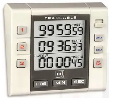 Market Lab - 6479 - Electronic Alarm Timer 3 Channel 100 Hours Digital Display