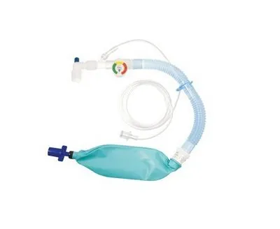 Mercury Medical - 1080356 - Anesthesia Breathing Circuit Corrugated Tube 12 Inch Tube Single Limb Pediatric 1 Liter Bag Single Patient Use