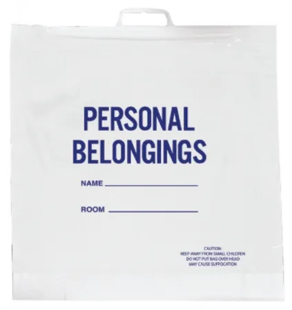 Action Bag - PBB202004RH - Patient Belongings Bag 20 X 20 Inch Snap Closure White
