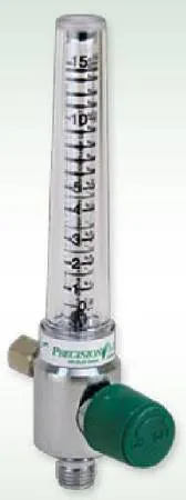 Precision Medical - 1MFA8005 - Precision Medical Oxygen Flowmeter High Flow 0 - 70 Lpm Barb Outlet Ohmeda Adapter