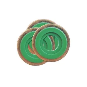 Ag Industries - AG86065 - Sure Seal washer, brass and green viton.