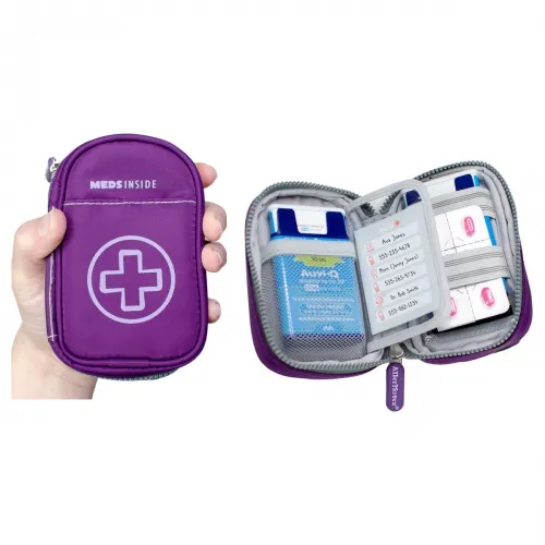 Allermates - ME-13453 - Allermates KATE Small Purple Medicine Case Carrier for Auvi-Q or Asthma Inhaler