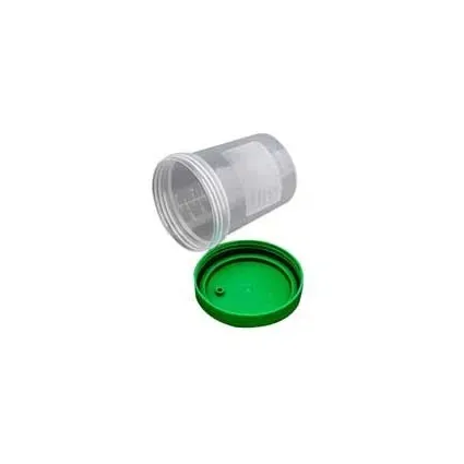 Amsino - As340 - Specimen Container, Screw On Lid & Label, 4 Oz, Sterile, Packaged Individually In Poly Pouch, 100/Cs (48 Cs/Plt)