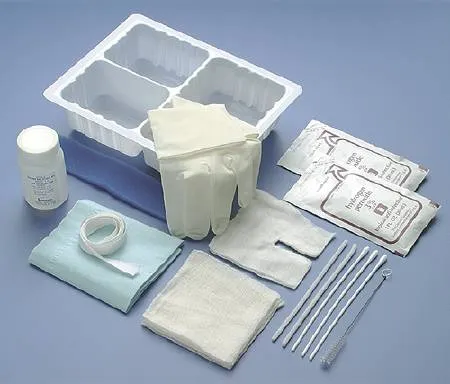 Busse Hospital Disp - 800 - Tracheostomy Care Set, Hydrogen Peroxide, 1 Pair Gloves, 1 Polylined Drape, Sterile