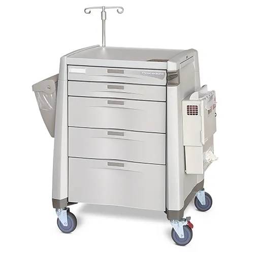 Capsa Healthcare - AM10MC-LCY-N-DR103 - Avalo Medical Cart, Light Cr&egrave;me/Extreme Yellow, Includes: (1) 3" Drawer, (3) 10" Drawer w/ Dividers (Does Not Include Locking System or Handle) (DROP SHIP ONLY)