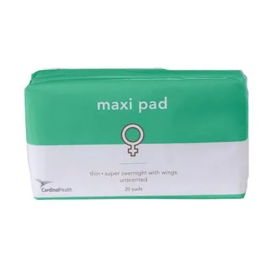 Cardinal Health - FH-PADPUR - Super Thin Overnight Pad with Wings