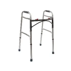 Drive Medical - Deluxe - 10200-1 - Deluxe Adult Folding Walker, Two Button, 350 lb Weight Capacity
