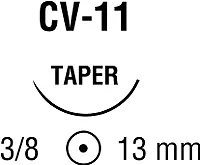 Medtronic / Covidien - VP-726-MX - COVIDIEN SUTURE SURGIPRO II MONOFILAMENT POLYPROPYLENE 6-0 CV-11 (BOX OF 12)