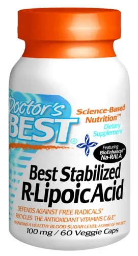 Doctors Best - D123 - Stabilized R-Lipoic Acid 100 mg
