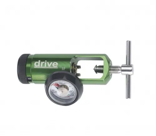 Drive Medical - drive - 18302GMN - Drive Mini Oxygen Regulator Click Style 0 - 15 LPM Barb Outlet CGA-870