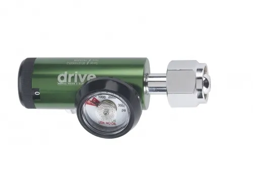 Drive Medical - 18303GM - Mini Regulator Nut Connector, Barb Outlet, Liter Flow Increments: 0, 0.12, 0.5, 1, 1.5, 2, 2.5, 3, 4, 6 & 8