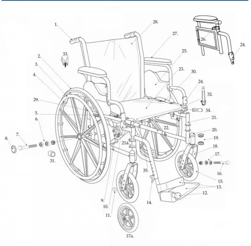 Drive DeVilbiss Healthcare - From: STDS2A0046 To: STDS5D2499 - Drive Medical Wheelchair Arm Assembly For Cruiser III 4S Wheelchair