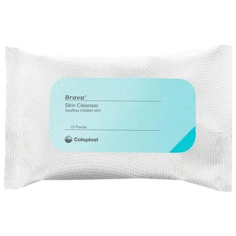 Coloplast - Brava - 12080 -  Skin Cleanser Wipes 1 Pack (15 Wipes)