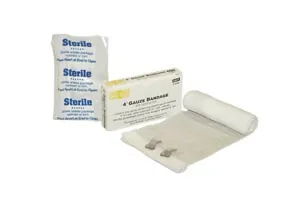 First Aid Only - 5-004-001 - Stretch Compressed Gauze Rolls, 4", Sterile, 1/bx  (DROP SHIP ONLY - $50 Minimum Order)