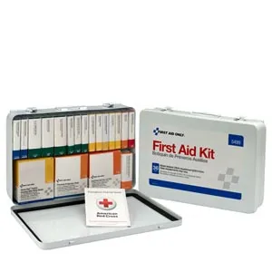 First Aid Only - 5499 - First Aid Kit, 36 Unit, w/ BBP and CPR, Metal Case  (DROPSHIPONLY -  3 Qty Minimum Order)