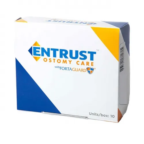 Fortis Medical - From: 1200 To: 1201 - Entrust FortaGuard Ostomy Pouch Entrust FortaGuard One Piece System 12 Inch Length 3/4 to 2 1/2 Inch Stoma Drainable Flat  Trim to Fit