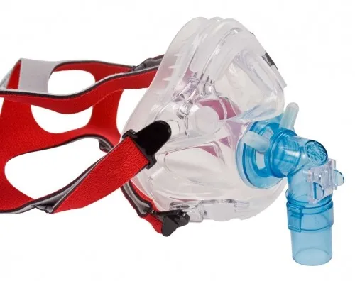 Hans Rudolph - V2 Mask - From: 113485 To: 113489 - 7600 Series Reusable V2 Oro Nasal Mask with Elbow Swivel Port OD Vented with Anti Asphyxia Valve (AAV) & Headgear (HG)