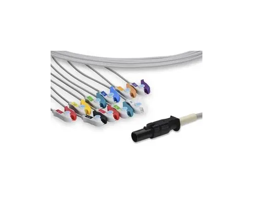 Cables and Sensors - From: K10-BK3-P0 To: K1050-BK3-P0 - Direct Connect EKG Cable, 10 Leads, Clip, 340cm, Mortara > Quinton Compatible w/ OEM: 60 00180 01, 042051 005 (DROP SHIP ONLY) (Freight Terms are Prepaid & Added to Invoice Contact Vendor for Specif