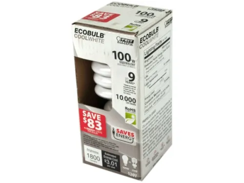Kole Imports - HD088 - Ecobulb Cfl Twist Non-dimmable 25 Watt Light Bulb 100 W Equi