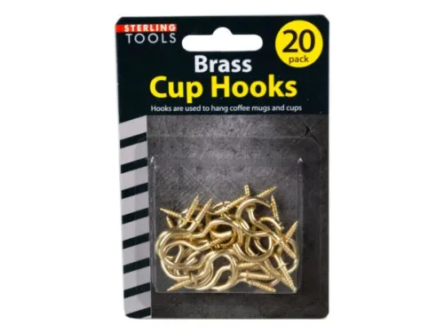 Kole Imports - HS057 - Brass Cup Hooks