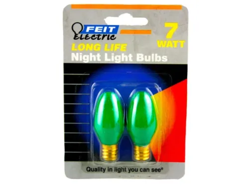 Kole Imports - MA186 - 2 Pack 7 Watt Long Life Night Light Bulbs