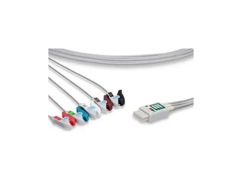 Cables and Sensors - LDT5-90P0 - ECG Leadwire, 5 Leads Pinch/Grabber, Mindray > Datascope Compatible w/ OEM: 0012-00-1514-01, 0012-00-1514-02, 0012-00-1514-03, LW-3910S29/5A (DROP SHIP ONLY) (Freight Terms are Prepaid & Added to Invoice - Contact Vendor f