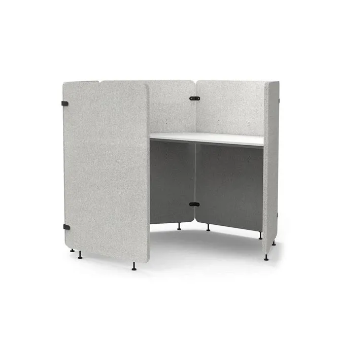 Luxor - RCLMWP5 - Acoustic  5 Panels  RECLAIM  Work Pod  Overall 60"W x 40"D x 4"H -DROP SHIP ONLY-