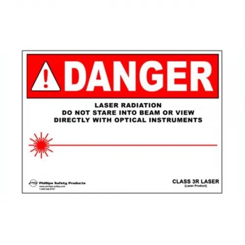 Phillips Safety - From: ML-W-33 To: ML-W-34 - Class 4 Magnetic Laser Radiation Warning Sign #33