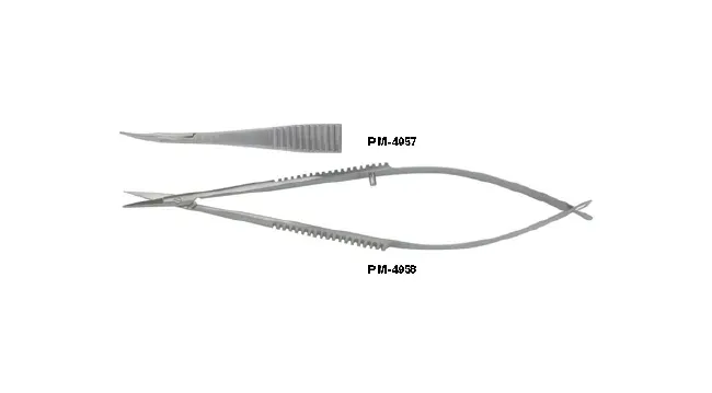 Integra Lifesciences - Padgett - PM-4957 - Dissecting Scissors Padgett Hood 4 Inch Length Surgical Grade Stainless Steel Nonsterile Thumb Handle With Spring Curved Blade Sharp Tip / Sharp Tip