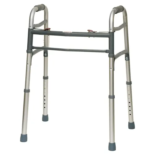 PMI - Professional Medical Imports - ProBasics - WKAAN2B - Aluminum Adult Walker, 2 Button, without wheels