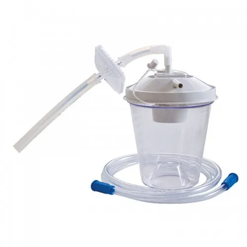 Cardinal Health - Reliamed - SUCC48K - Med  Essentials suction canister, 800cc with floater top. Includes 800cc canister, filter assembly with elbow connector, and 72" tubing.