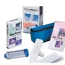 Respironics - AsthmaPack - From: 1099014 To: 1099015 -  Asthmapack for adults. Each AsthmaPACK combination includes a full range peak flow meter, opti chamber, instructional DVD, and educational self help booklet.