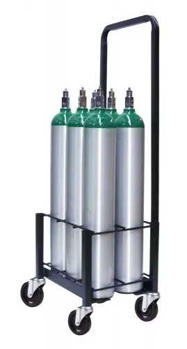 Responsive Respiratory - 150-0152DOT - DOT Compliant 25 D/E Cylinder Layered Cart