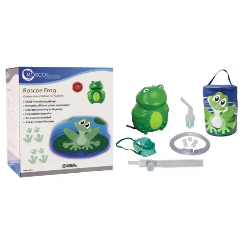 Roscoe - FROG-DRW - Pediatric Frog Nebulizer with Nebulizer Kit and Bag.