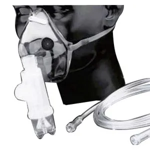 Salter Labs - From: 8107 To: 8107-0-50 - Adult, elongated aerosol mask with micro vented ports (mvp) and elastic head strap. (no connecting tube, or nebulizer).