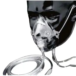 Salter Labs - 8110-7-50 - Adult elongated medium concentration mask with 7' safety tube and elastic strap style.