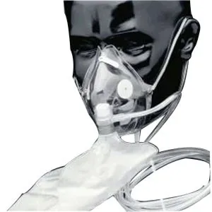 Salter Labs - 8145-7-50 - Adult elongated high concentration non rebreathing mask without safety vent. Elastic strap style