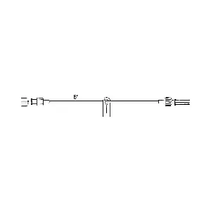 Smiths Medical - From: NC5001B To: NC5011R - ASD Extension Set, Standard Bore, with Removable Neusite&#153; Clear Needleless Connector, APV Pressure Rated to 325 PSI, (US Only)