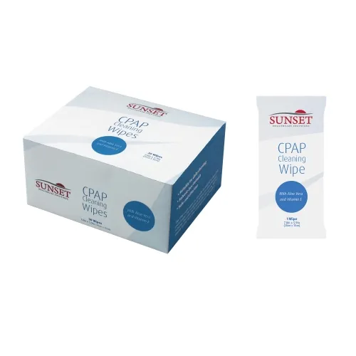 Sunset - CAP1005 - CAP1005S - Citrus II CPAP Mask Cleaning Wipes - Individual 12/Case Sunset Single-Pack