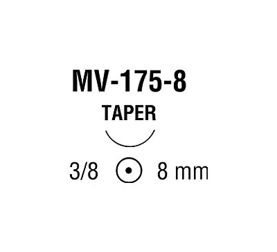 Medtronic / Covidien - VP744MX - Suture, Taper Point, Needle MV-175-8, 3/8 Circle