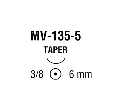 Medtronic / Covidien - VP900MX - Suture, Taper Point, Needle MV-135-5, 3/8 Circle